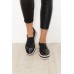 Pour Black Leather Slip On Sneaker