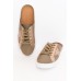 Vango Khaki Leather Mule Sneaker